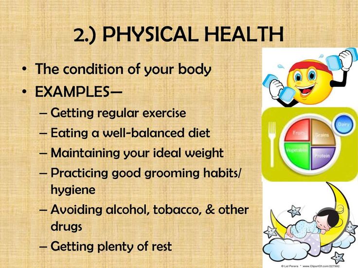 PHYSICAL HEALTH The condition of your body EXAMPLES!! Getting regular exercise Eating a well-balanced diet Maintaining your ideal weight Practicing good grooming habits/ hygiene Avoiding alcohol, tobacco, & other drugs Getting plenty of rest. . . . . #mind #body #health #fitness #healthyeating #healthy #nutrition #diet #fit #weightloss #healthylifestyle #healthyfood #mind #weaknesses #controlyourself #aware #habits #control #harder #adapt #physcology #stength #physical Health Changes, Nutrition Diet, Well Balanced Diet, Ideal Weight, Holistic Wellness, Regular Exercise, Healthy Nutrition, Lifestyle Fashion, Physical Health