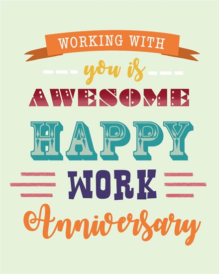 GroupGreeting Anniversary card | Work anniversary quotes, Work quotes ...