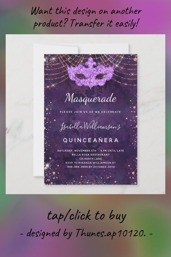 Masquerade Quinceanera Invitation