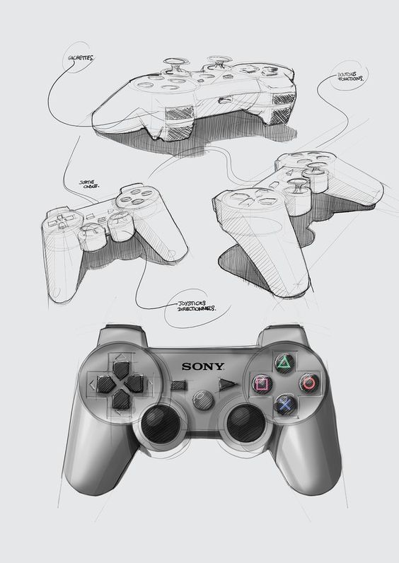 an image of a video game controller with different controls on the front and back sides