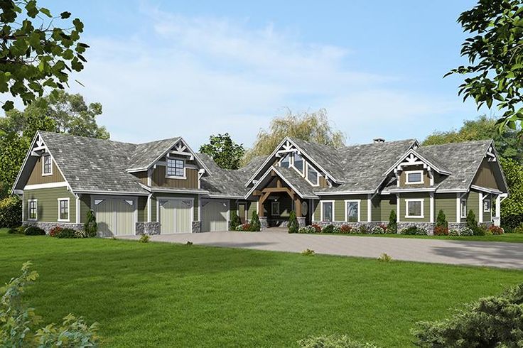 this is an artist's rendering of these craftsman - style home plans for sale