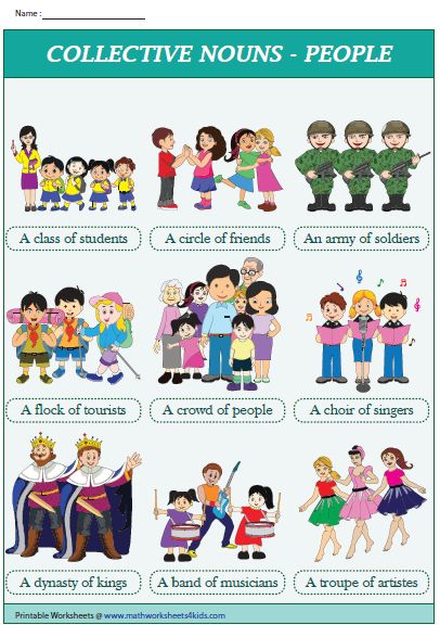 Printable Noun Worksheets | Collective nouns, Nouns, English vocabulary ...