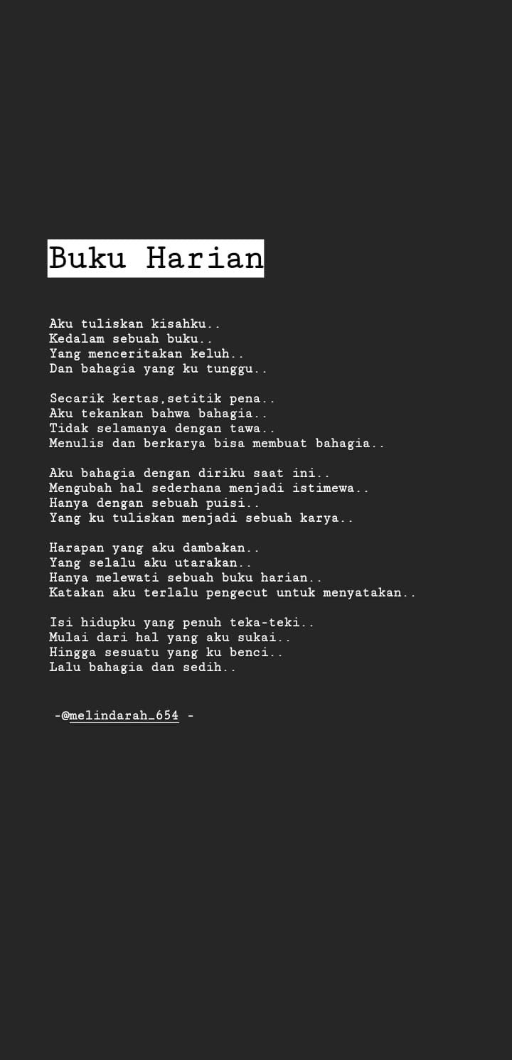 Quotes Puisi  Buku Puisi  Tulisan 