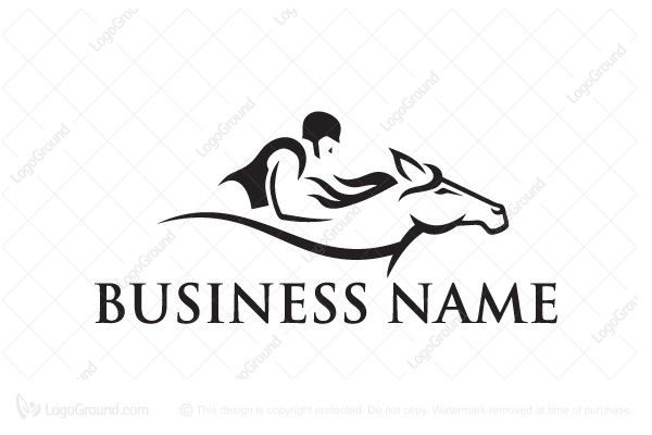 horse and rider logo for sale