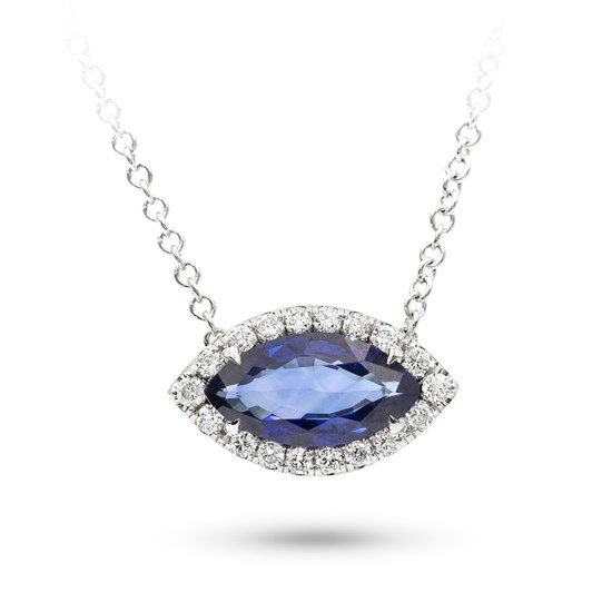 CENTER SAPPHIRE INCLUDED This sapphire and diamond necklace is a staple item in a girl's jewelry wardrobe. The sapphire makes this necklace the perfect Something Blue for wedding gift. This necklace has a 4 mm sapphire and can be made in any metal choice and comes complete with a 16in chain. Sapphire Diamond Necklace For Formal Occasions, Formal Sapphire Diamond Necklace In Fine Jewelry Style, Formal Sapphire Diamond Necklace, Classic Tanzanite Necklace With Brilliant Cut, Sapphire Gemstone Diamond Pendant Necklace, Sapphire Gemstone Pendant Diamond Necklace, Classic Tanzanite Necklace With Diamond Cut, Classic Sapphire Diamond Necklace With Brilliant Cut, Classic Tanzanite Necklaces With Diamond Cut