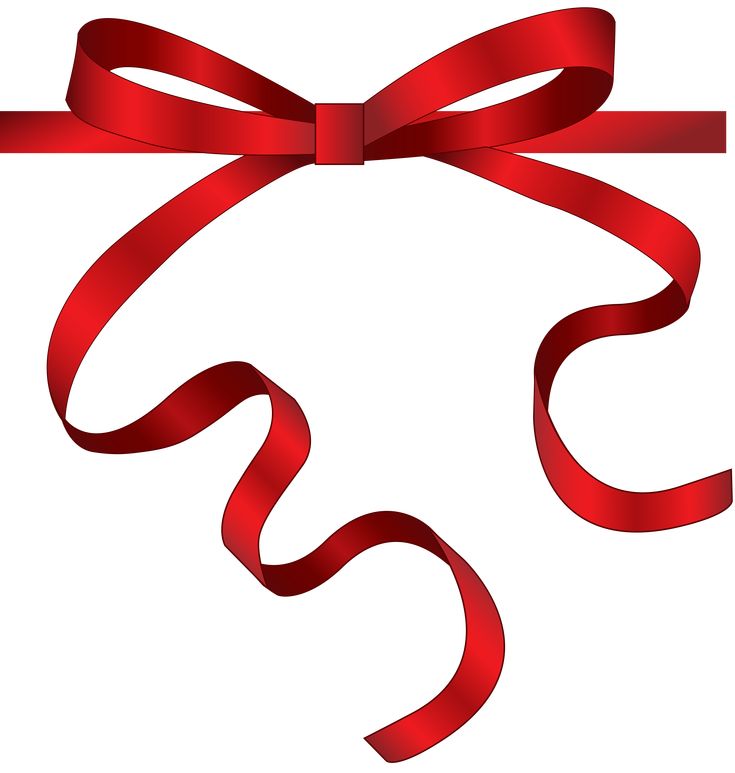 a red ribbon with a bow on the top is shown in this image, it looks like an ornament