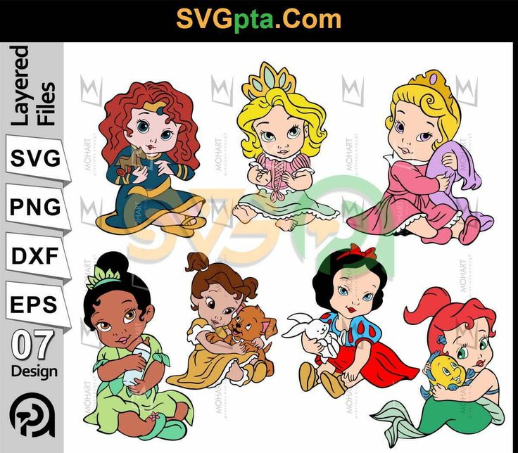 Baby Princess Svg , Clipart, Eps, Png, Dxf | Baby princess, Dxf, Eps