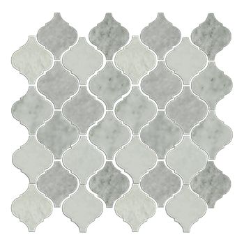 Biltmore Polished Arabesque Marble Mosaic Tile | Arabesque mosaic tiles ...