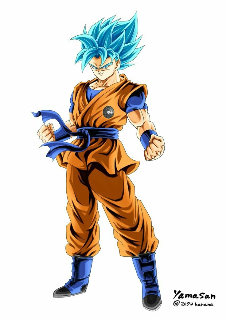 the blue haired gohan from dragon ball super broly is holding scissors in his hand