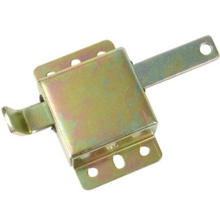 an image of a metal latch on a white background