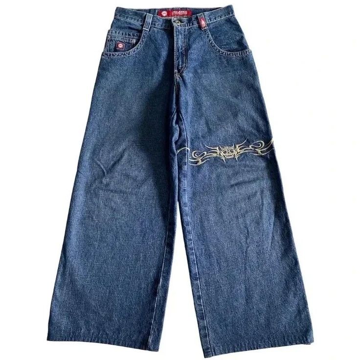 Shipping: Worldwide Express Shipping AvailableDelivery time: 7-15Days Fast ShippingReturns: Fast refund, 100% Money Back Guarantee. Y2k Baggy Jeans, Hip Hop Jeans, Denim Pants Mens, Street Jeans, Jnco Jeans, Black Pants Men, Denim Decor, Y2k Pants, Streetwear Jeans