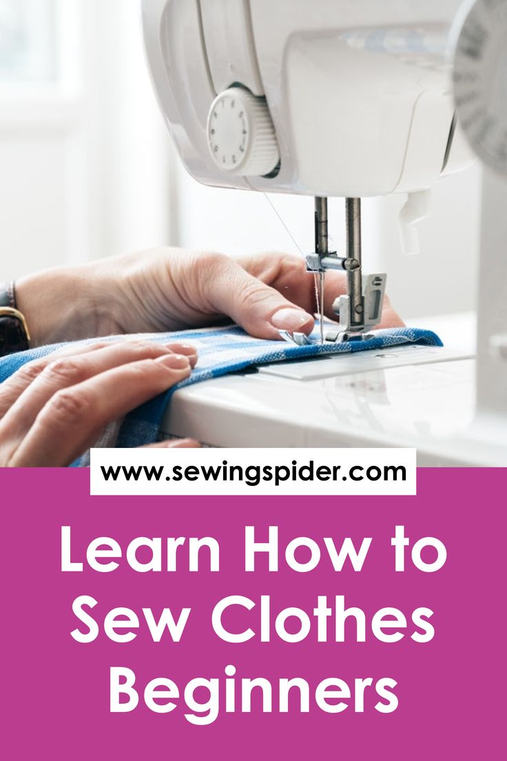 someone sewing on a sewing machine with the words learn how to sew clothes beginners