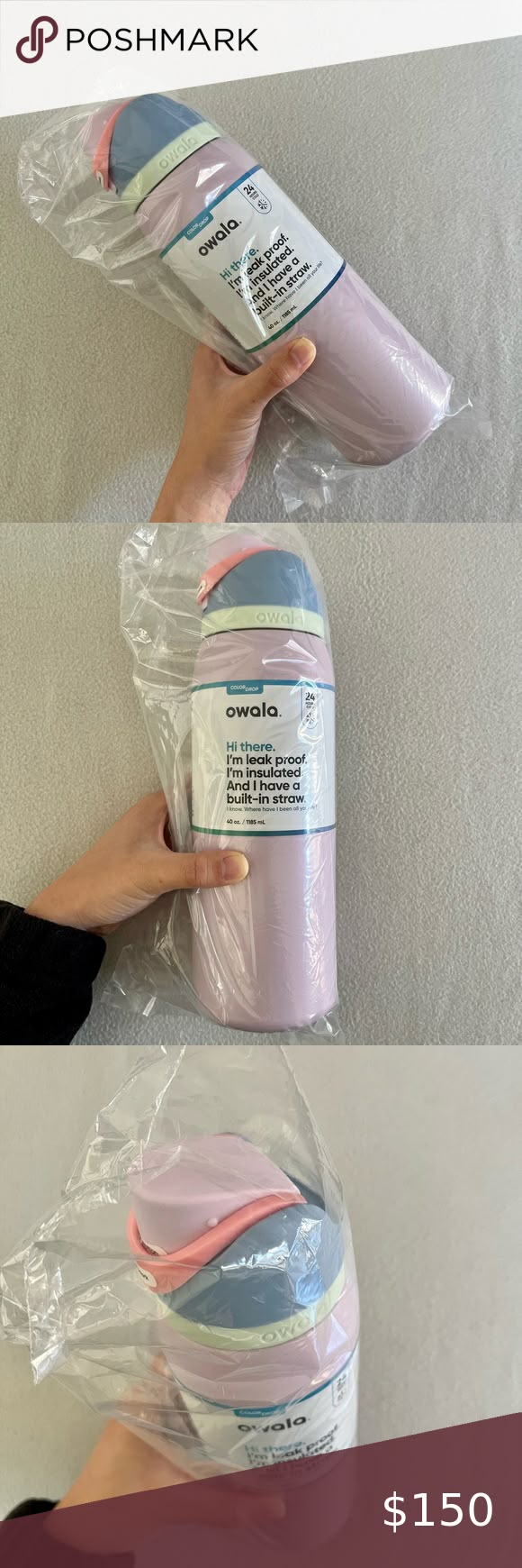 RARE Limited Edition Owala FreeSip 40 oz - Good Egg - Pastel Pink/Green/Blue Owala Water Bottle Good Egg, Croquet Aesthetic, Owala Cup, Water Bottle Backpack, Volleyball Bag, School Survival Kits, Preppy Theme, Trendy Water Bottles, Cute Water Bottles