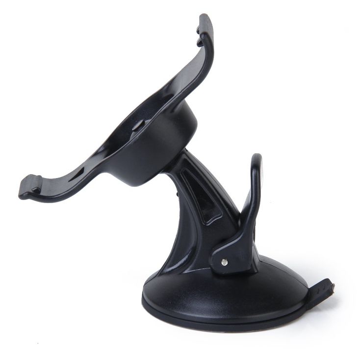 a black car phone holder on a white background