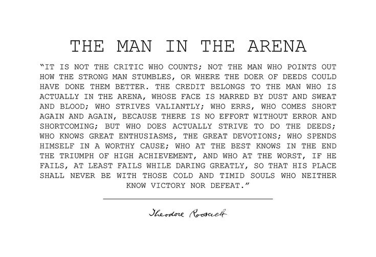 the man in the arena poem