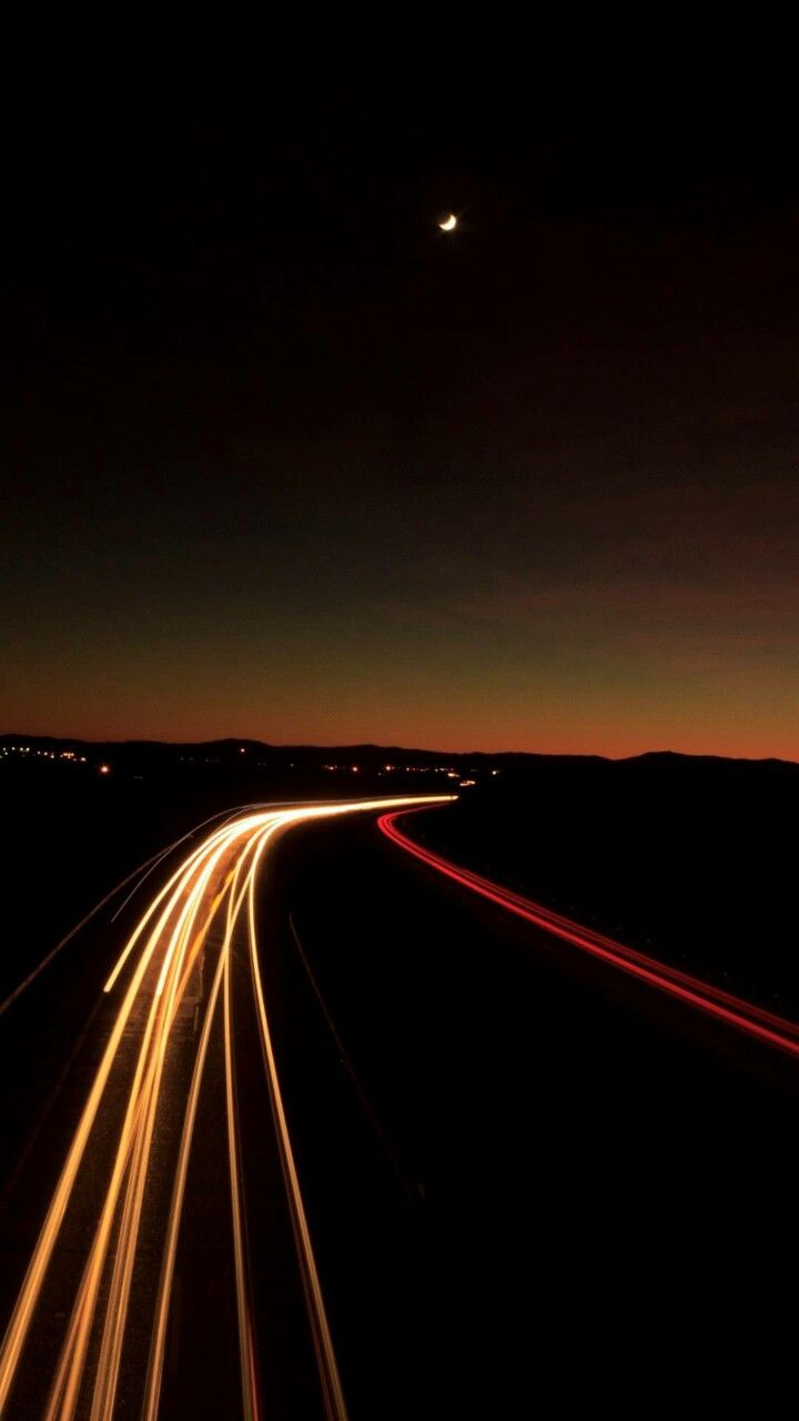 Wallpaper of long exposure Night Photography View of Vehicle Headlamps Light  Trails background. #w… | Night photography, Infinity wallpaper, Iphone  wallpaper winter