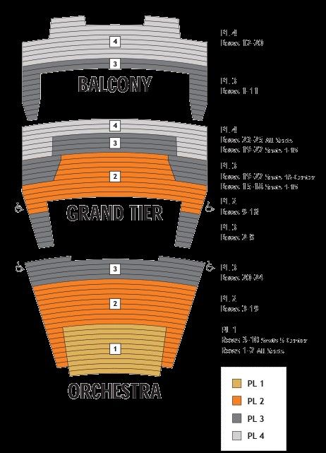 the seating plan for an opera