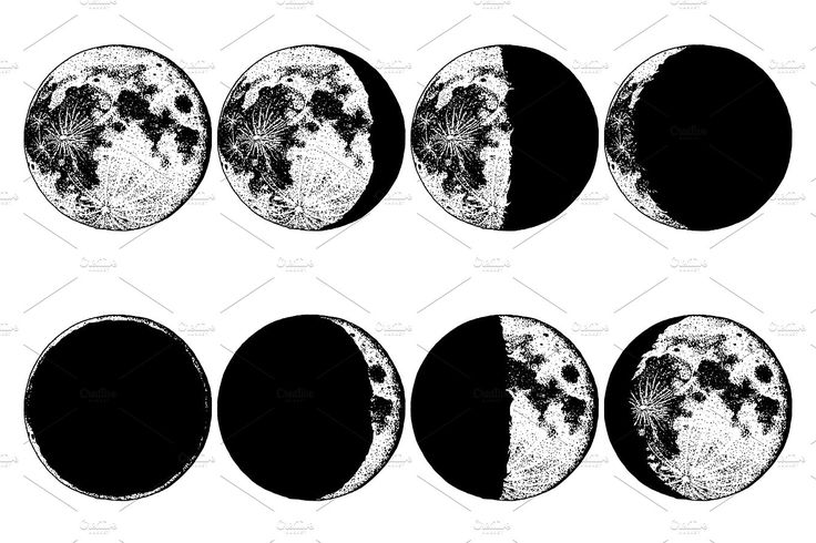 Moon Phases Drawing Easy - Moon Phases Original Watercolour Painting ...