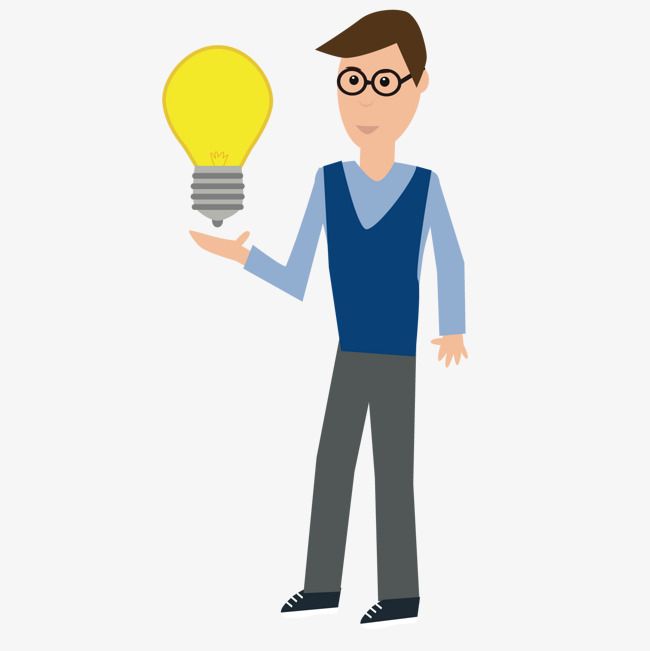 a man holding a light bulb in his hand