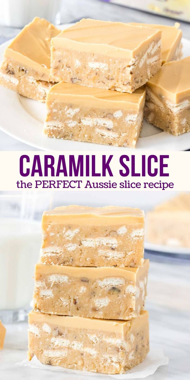 caramel slice is the perfect aussie slice recipe for desserts or just to eat