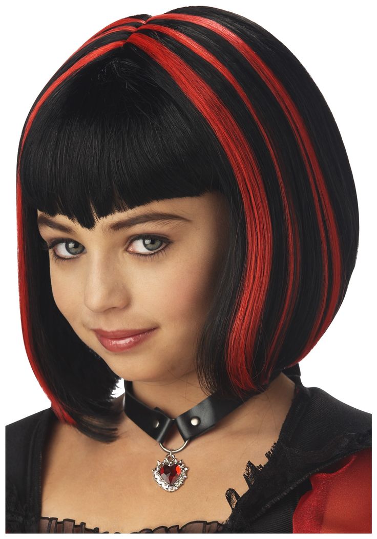 Vampire Hair Product | ... Vampire Costumes Vampire Accessories Red and Black Girls Vampire Wig Girls Vampire, Vampire Look, Black Vampire, Vampire Costumes, Vampire Girl, Kids Wigs, California Costumes, Black Bob, Cheap Wigs