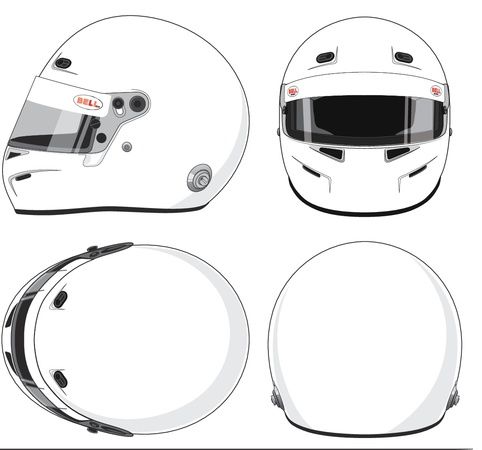 three different views of a motorcycle helmet