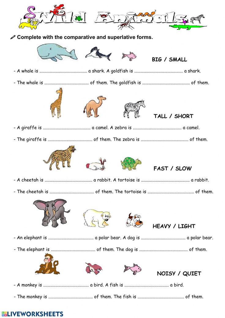 Comparatives ficha interactiva y descargable. Puedes hacer los ...