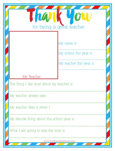 a thank card with the words thank you for being a great teacher