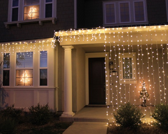 Christmas Home Decorations - LED Light Curtains and Icicles ...