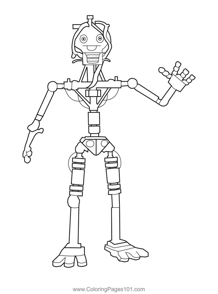 a cartoon robot with arms outstretched