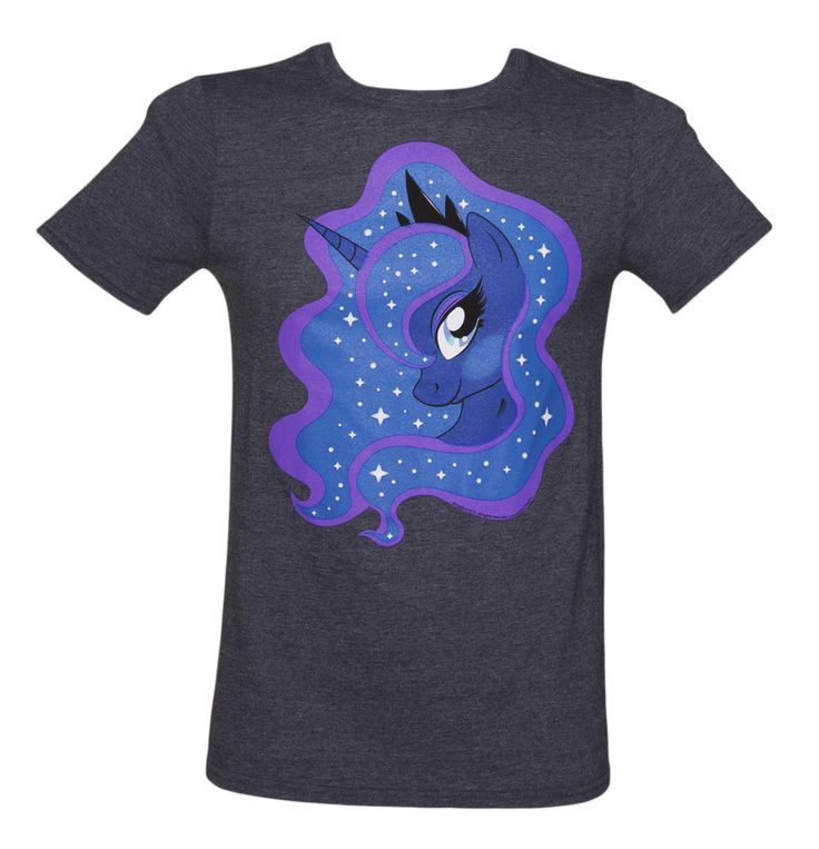 a t - shirt with an image of a pony on the front and stars in the back