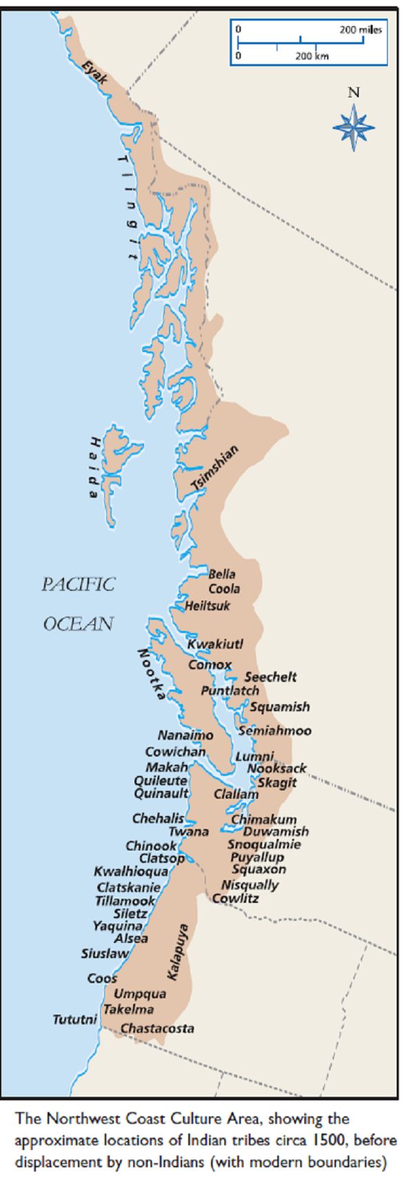 an old map of the pacific coast