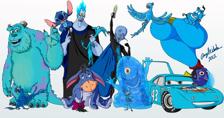 an image of cartoon characters with cars and monsters in front of them on a white background