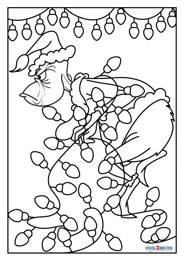 Free Printable Grinch Coloring Pages For Kids | Christmas tree coloring ...