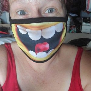 SMILEY mouth Emoticon Face Mask Buy 2 and save 2-ply | Etsy Emoticon Faces, Smiley Emoji, Emoji Faces, Mascara Facial, Make Happy, Be Safe, Face Cover, Be Kind, Face Shapes