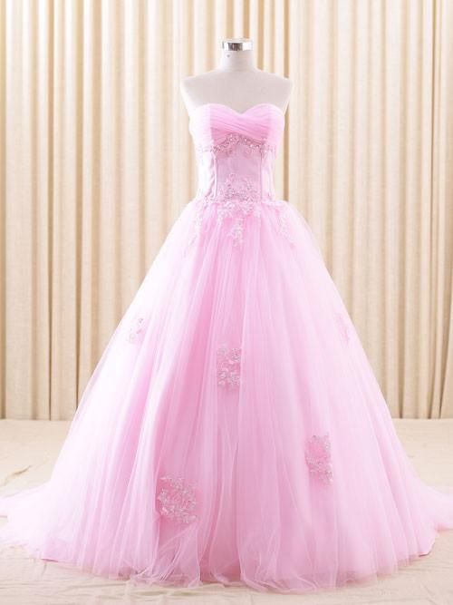 Strapless Pink Lace Ball Gown Dress – JoJo Shop Lace Ball Gown Wedding Dress, Pink Lace Skirt, Ball Gown Prom Dress, Wedding Dresses Lace Ballgown, Pink Ball Gown, Dress With Sweetheart Neckline, Ball Gown Dress, Lace Ball Gowns, Pink Wedding Dresses