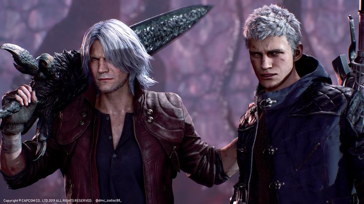 two characters from devil may cry standing next to each other