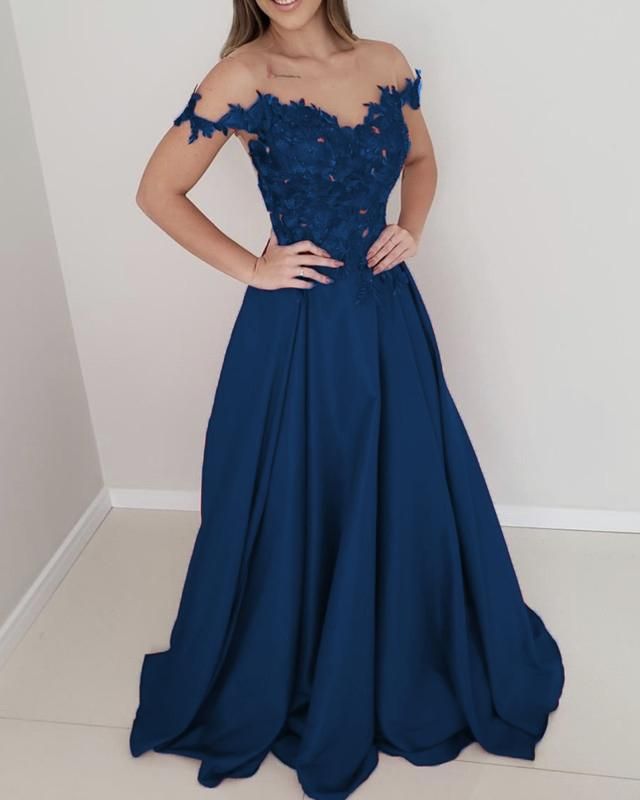 Floor-length Lace Bodice Gown For Prom, Prom Ball Gown With Floral Embroidery And Fitted Bodice, Prom Bridesmaid Dress With Sweep Train, Elegant Floral Embroidered Ball Gown For Prom, Lace Bodice Floor-length Gown For Prom Season, Embroidered Lace Prom Dress, A-line Prom Gown With Sheer Bodice, Elegant Embroidered Prom Ball Gown, Ball Gown Bridesmaid Dress With Sweep Train For Banquet