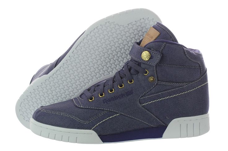 Reebok Exofit Plus HI Denim J98430 Men - http://www.gogokicks.com/ Live Chat, Top Sneakers, High Top Sneakers, High Tops, Customer Service, Sneakers, Free Shipping, Clothes