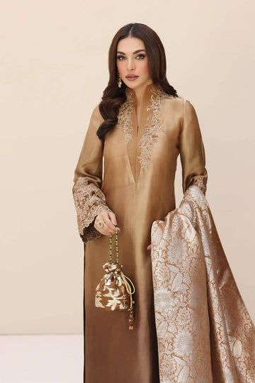 Luxury Bronze Shade Embroidered Pakistani Salwar Kameez Dupatta Suit Crafted with intricate dori work and hand-worked with a delicate tapestry of stones. Black Velvet Shawl, Pakistani Suits Party Wear, Dress Designs For Stitching, Zainab Chottani, Dori Work, Velvet Shawl, Pakistani Party Wear, Kameez Designs, Pakistani Salwar