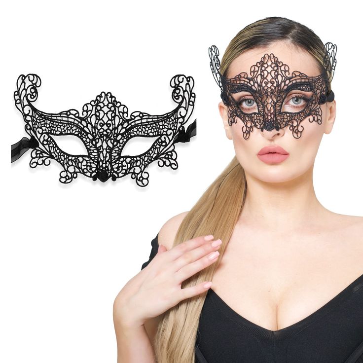 PRICES MAY VARY. 100% Other Fibers Imported Hand Wash Elegant Design: These masquerade masks are a must-have accessory for any formal event or party, adding a touch of sophistication and mystery to your outfit. The intricate lace pattern and beautiful colors make them a show-stopping accessory that is sure to turn heads and make you feel like a true queen Comfortable Fit: We know that comfort is just as important as style, which is why these masks are made from lightweight and breathable materia Mask For Masquerade, Lace Masquerade Mask, Halloween Masquerade Party, Masks For Halloween, Black Masquerade Mask, Lace Masquerade Masks, Luxury Mask, Gold Peacock, Lace Mask