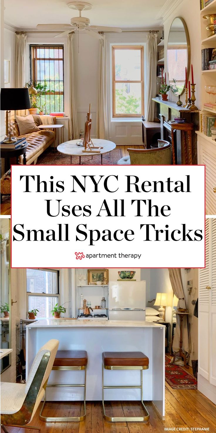 this nyc rental uses all the small space tricks to make it easier for people to move around