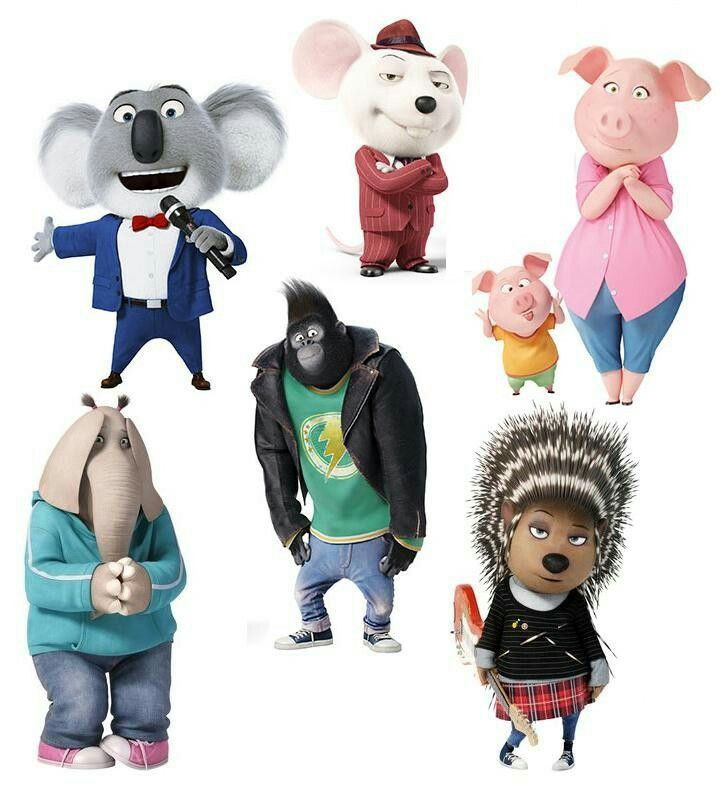 several cartoon characters are posed in various poses