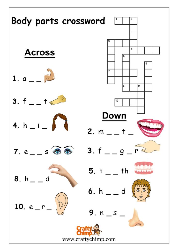 a crossword puzzle with animals on it