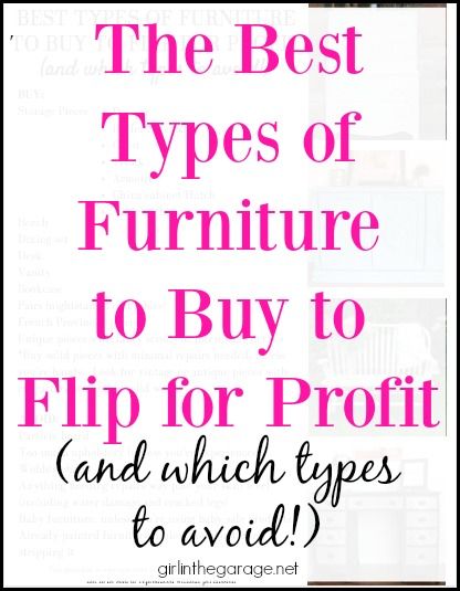 the best types of furniture to buy to flip for profits and which types to avoid