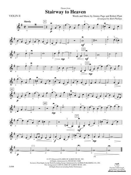 the sheet music score for stairway to heaven