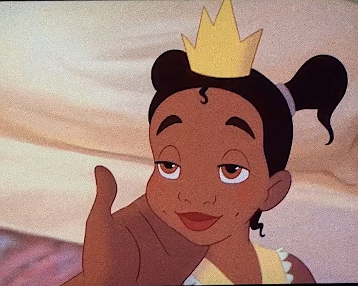 the princess and the frog is giving thumbs up