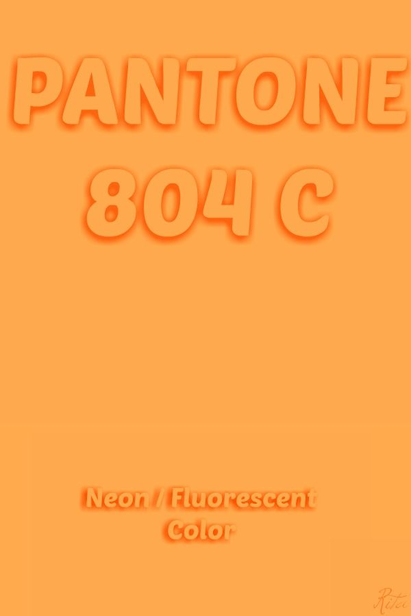 an orange background with the words pantonee 804 c