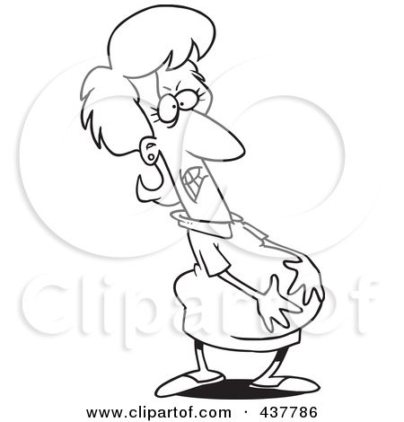 Royalty-Free (RF) Clip Art Illustration of a Black And White Outline ...