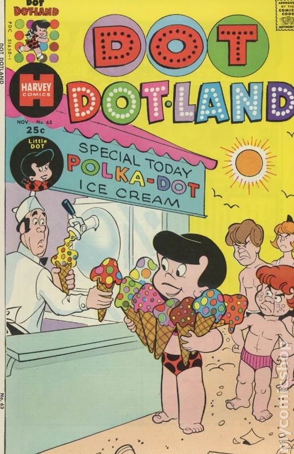 an old comic book cover with children eating ice cream